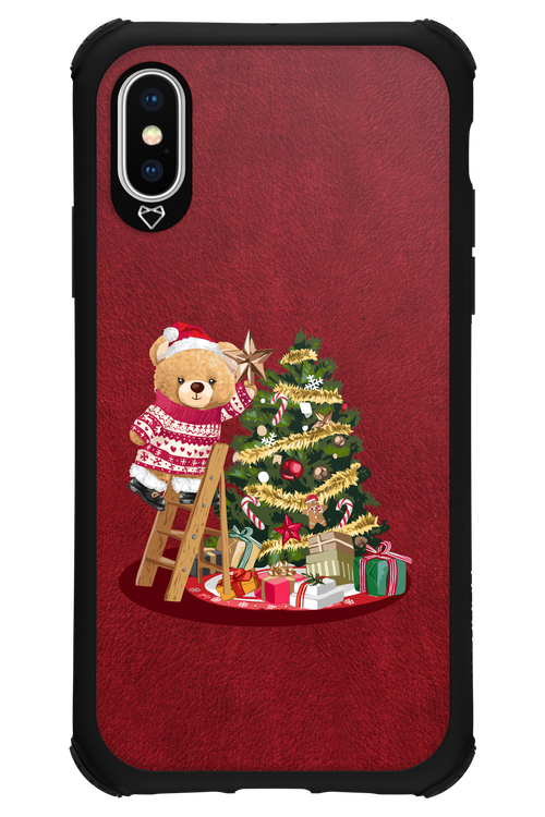Christmas Bear (Burgundy) - Apple iPhone XS