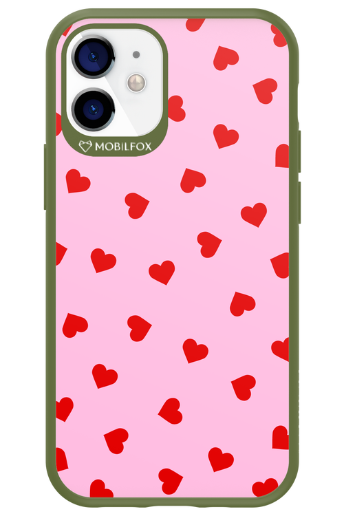 Sprinkle Heart Pink - Apple iPhone 12 Mini