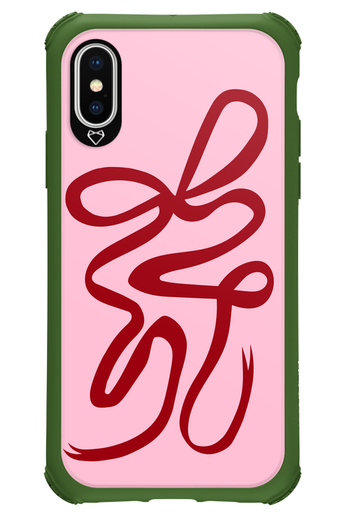 Burgundy Bow - Apple iPhone XS