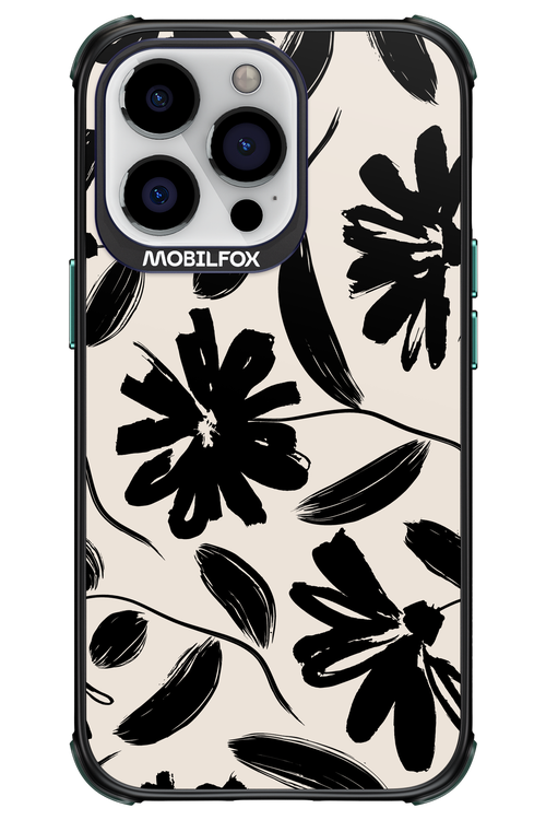 Monochrome Flowerss 2.0 - Apple iPhone 13 Pro