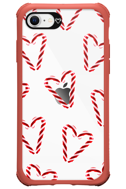 Candy Cane Hearts - Apple iPhone SE 2022