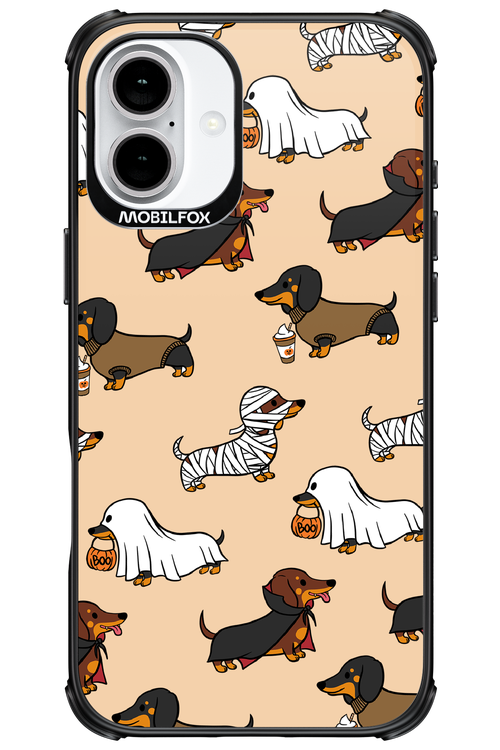 Scary Dachshund - Apple iPhone 16 Plus