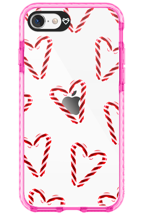 Candy Cane Hearts - Apple iPhone SE 2020