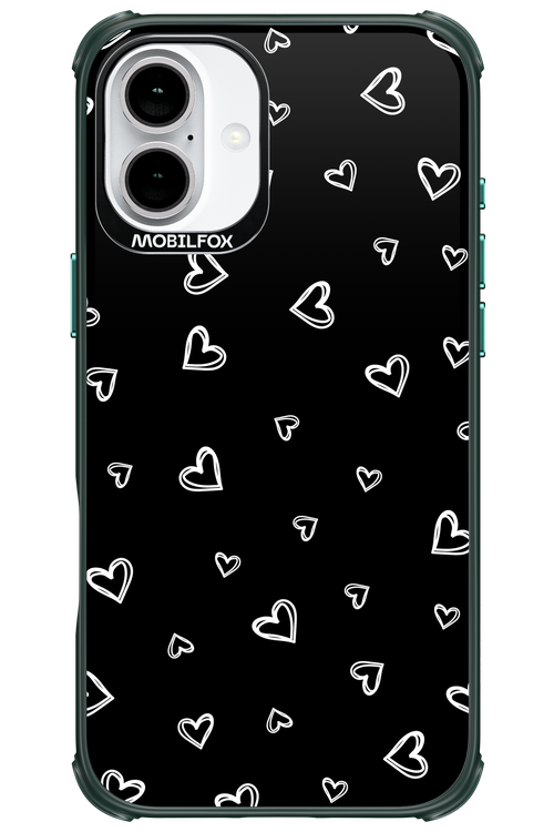 Monochrome Hearts 2.0 - Apple iPhone 16 Plus