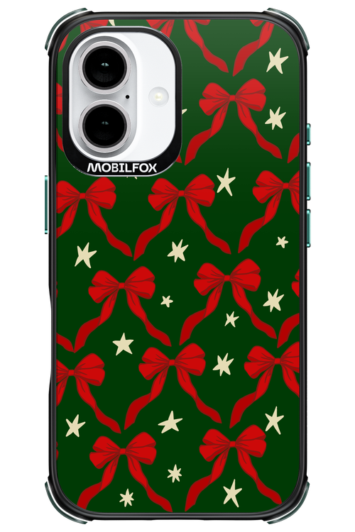 Bow & Stars (Green) - Apple iPhone 16