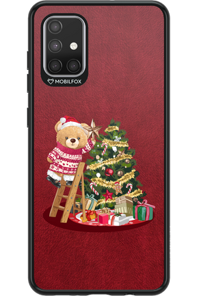 Christmas Bear (Burgundy) - Samsung Galaxy A71