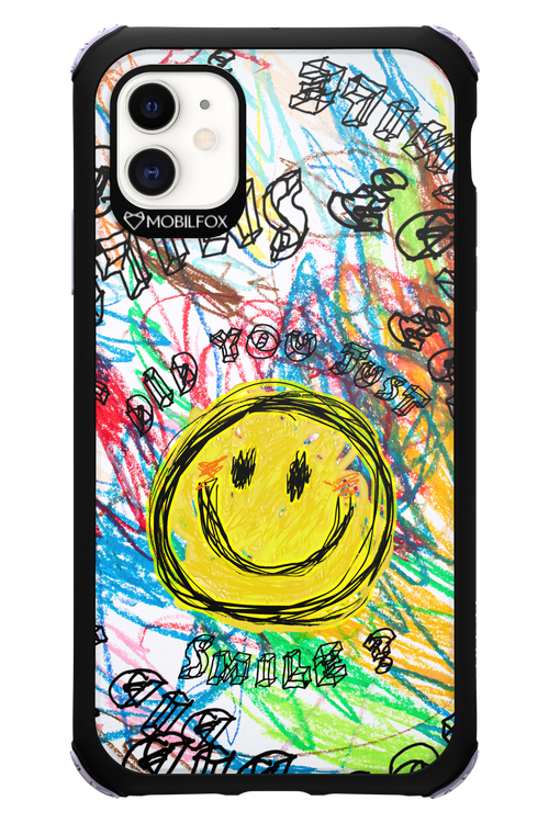 Crayon Smiley Colorful - Apple iPhone 11