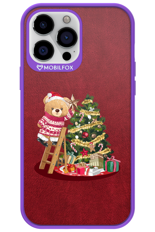 Christmas Bear (Burgundy) - Apple iPhone 13 Pro Max