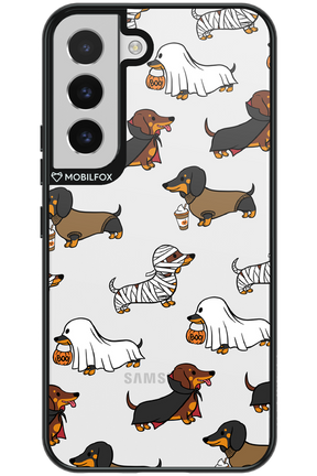 Scary Dachshund (Transparent) - Samsung Galaxy S22