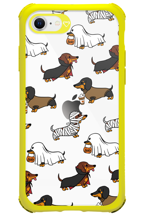 Scary Dachshund (Transparent) - Apple iPhone SE 2020
