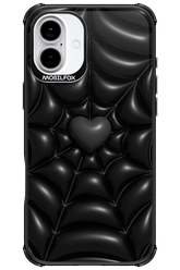 Black Spider Heart - Apple iPhone 16 Plus