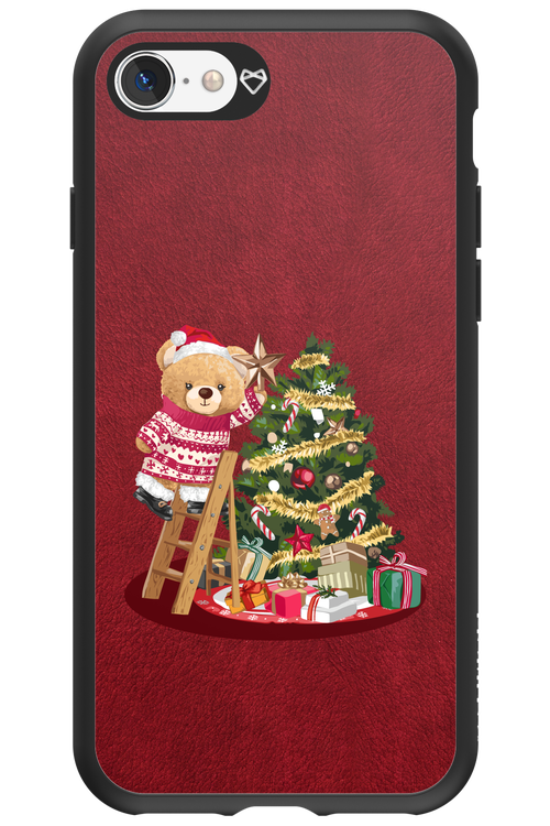 Christmas Bear (Burgundy) - Apple iPhone SE 2020