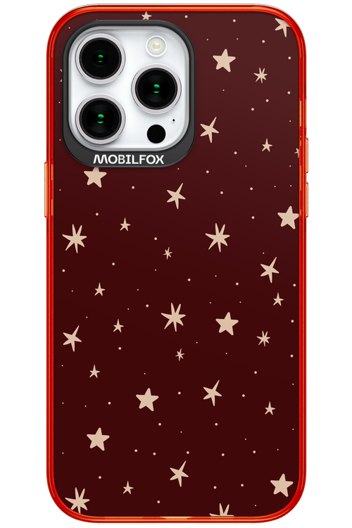 Burgundy Stars - Apple iPhone 15 Pro Max