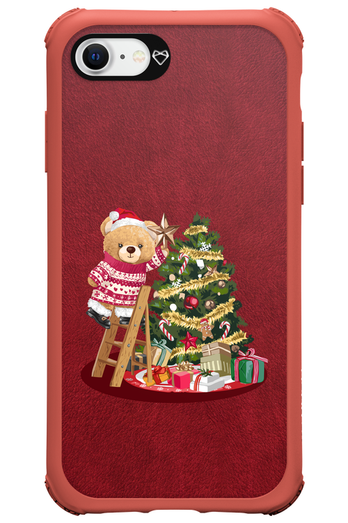 Christmas Bear (Burgundy) - Apple iPhone SE 2020