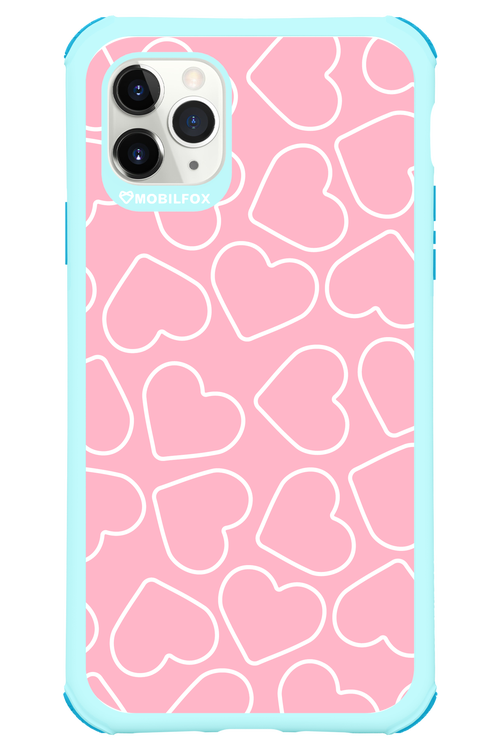 Line Heart Pink - Apple iPhone 11 Pro Max