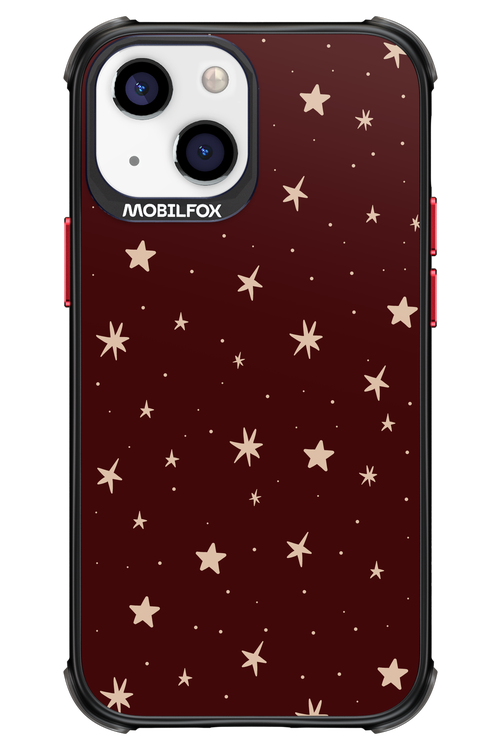 Burgundy Stars - Apple iPhone 13 Mini