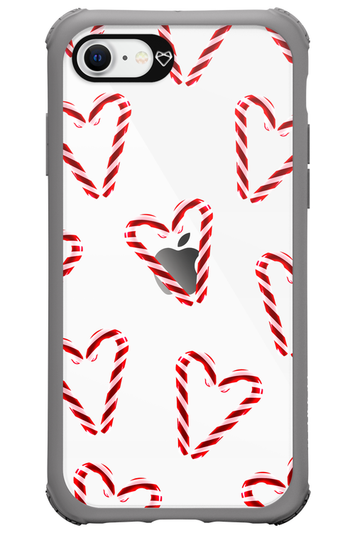 Candy Cane Hearts - Apple iPhone SE 2020