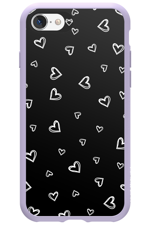Monochrome Hearts 2.0 - Apple iPhone SE 2020