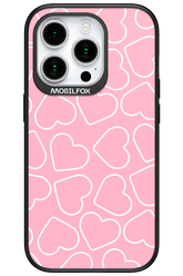 Line Heart Pink - Apple iPhone 15 Pro