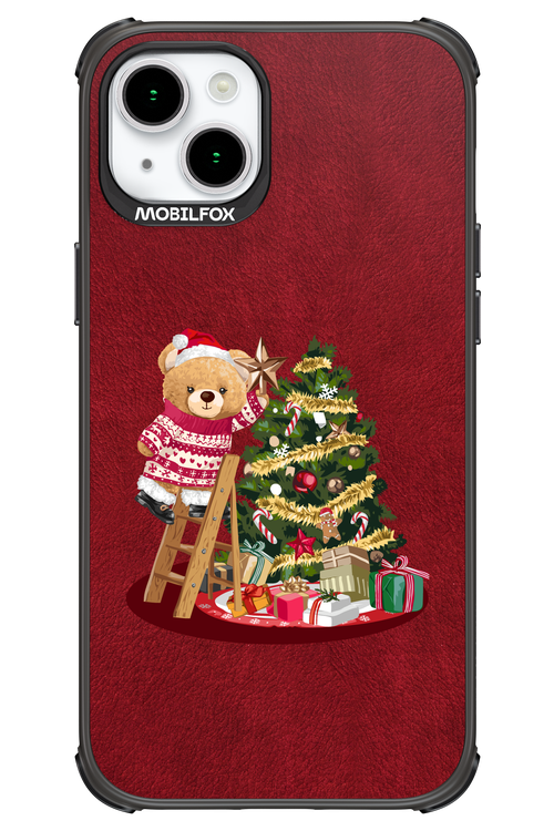 Christmas Bear (Burgundy) - Apple iPhone 15 Plus