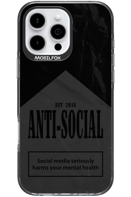 ANTI-SOCIAL (BLVCK) 2.0 - Apple iPhone 16 Pro Max