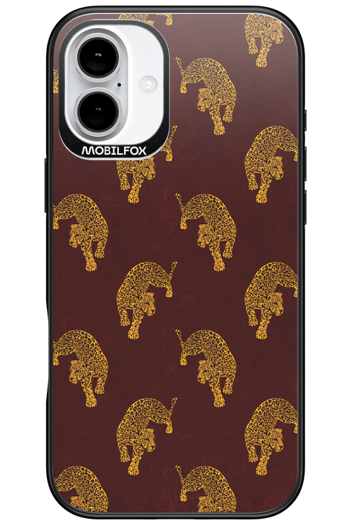 Burgundy Leopard Pattern - Apple iPhone 16 Plus